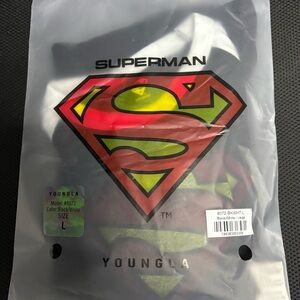 YoungLA Black Long Sleeve Tee with Red and Yellow Superman Logo